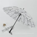 Newspaper Printed Auto Open 23"X16k Straight Umbrella (YSS0139)